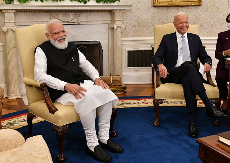 joe biden says apparently he has a connection with india in a joke with pm modi