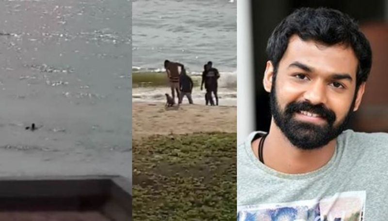 actor pranav mohanlal save stray dog life in sea