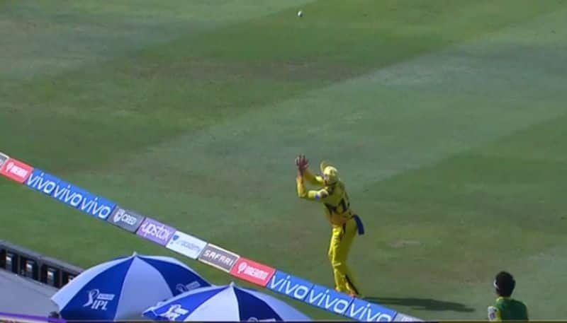 IPL 2021 CSK vs KKR Watch Faf du Plessis boundary line catch to out Eoin Morgan