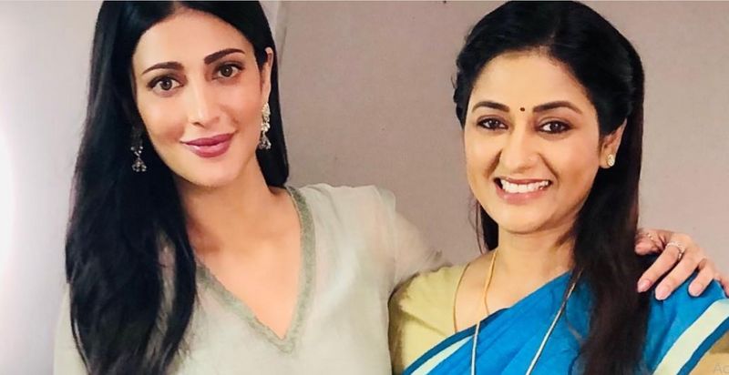 koodevide  Aditi Teacher with Shruti Haasan Sreedhanya shared pictures