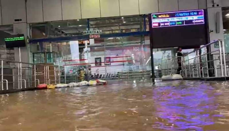 Visakhapatnam airport flooded after heavy rainfall