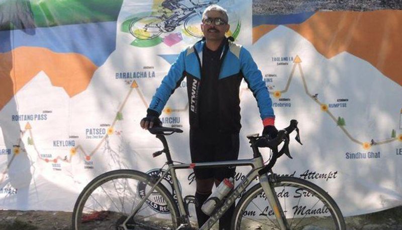 Indian Army officer sets Guinness Record for 'fastest solo cycling' from Leh to Manali - gps