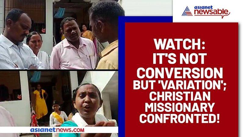 Villagers confront missionary; he says not here for conversion, but variation