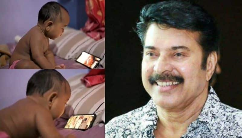 actor mammootty cute fan baby girl video goes viral