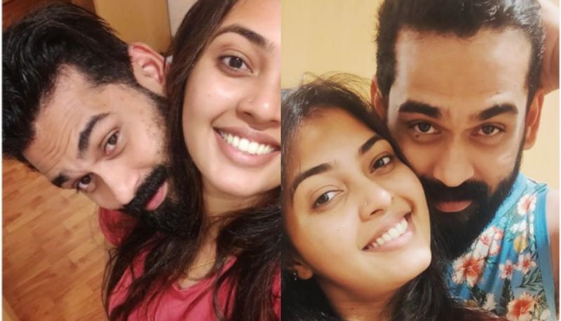 Actress Mridula Vijay with a picture and a note with actor Yuva Krishna