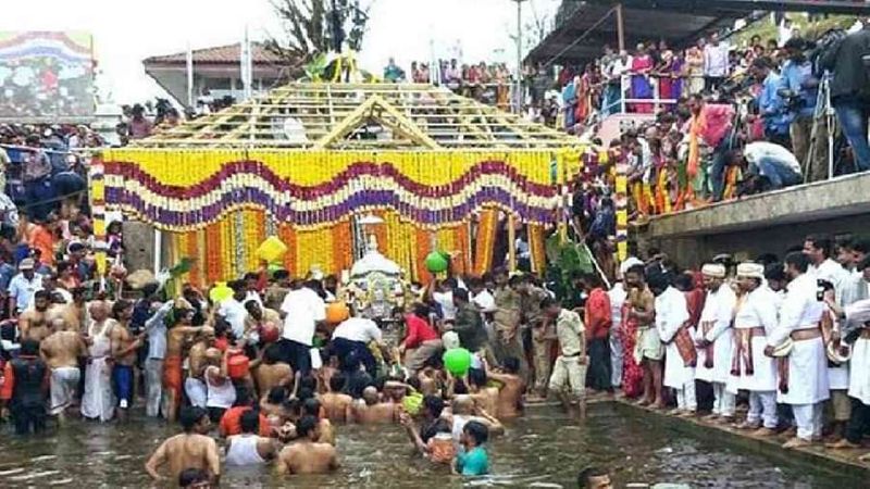 Devotees Allowed to Watch Kaveri Theerthodhbava in Kodagu grg