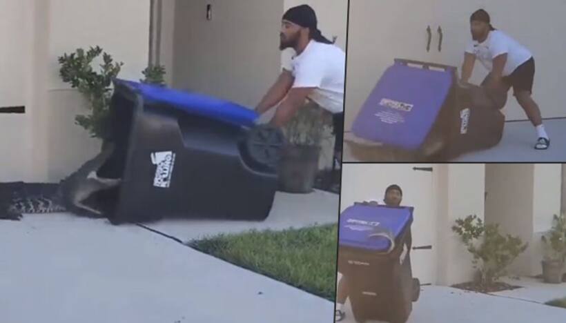 Man traps crocodile in trash can; bizarre video goes viral