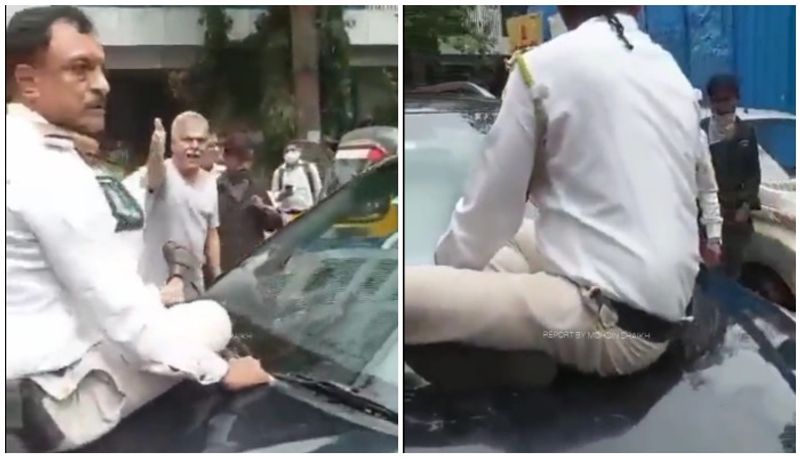 mumbai car driver did not stop car even traffic constable seated on bonnet