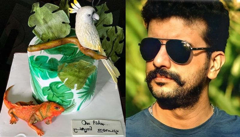 ramesh pisharody shares phot of special birthday cake by priya kunchacko