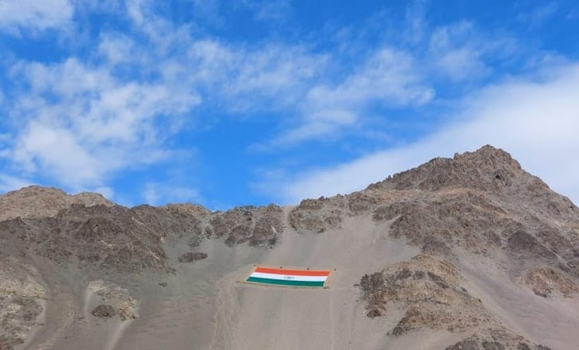 World's largest ‘Khadi national flag’ installed in Leh on Gandhi Jayanti