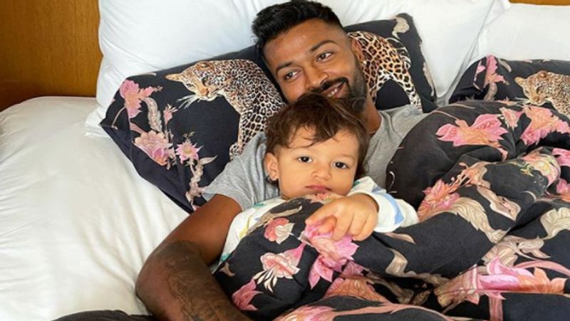 WATCH Hardik Pandya interrupted by son Agastya during ICC World T20 2021 video shoot-ayh