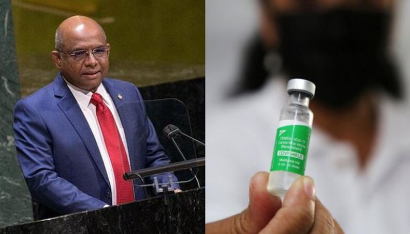 UN General Assembly President Abdulla Shahid claims he received the two doses of the Covishield vaccine manufactured in India