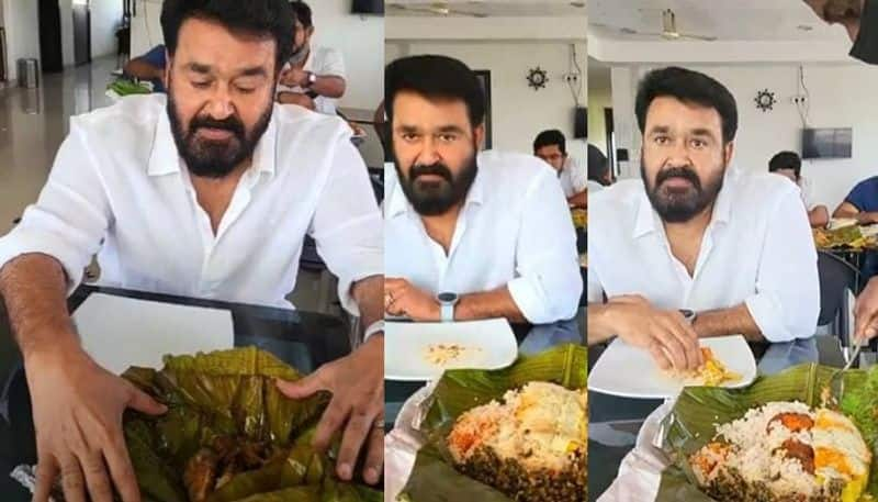 mohanlal having a pothichoru