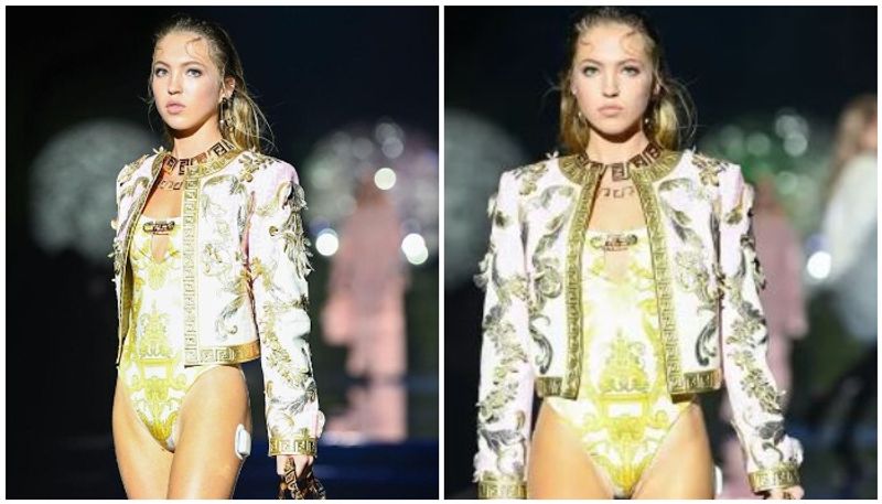 Kate Moss daughter Lila walks runway with insulin pump