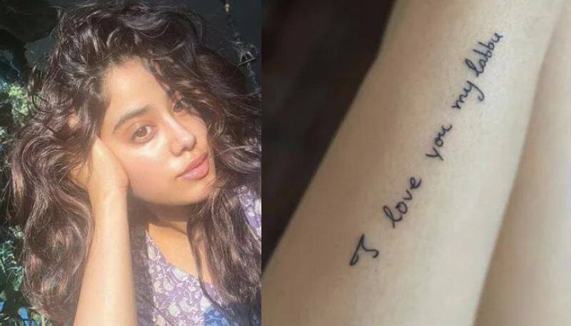 Janhvi Kapoor got a Tattoo of a Handwritten note by mom sridevi