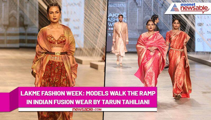 Lakme Fashion Week day 1 Models set the ramp on fire with Indian fusion wear by Tarun Tahiliani