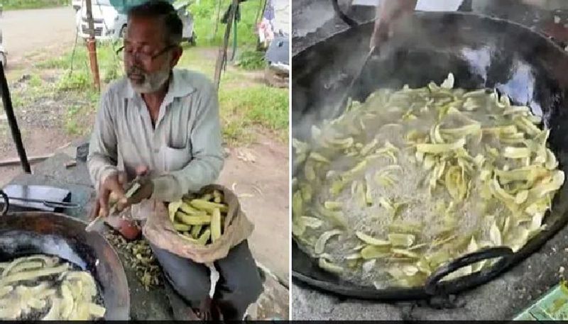 viral video of visually impaired man prepares chips