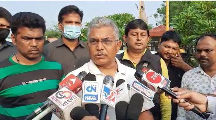 Dilip Ghosh Speaks-কালীপুজোতে করোনা সংক্রমণ নিয়ে কোনও চিন্তাই নেই রাজ্যের,তোপ দিলীপ ঘোষের