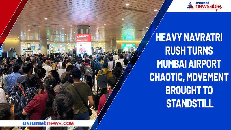 Mumbai Airport turns chaotic with heavy Navratri rush, movement brought to standstill-dnm