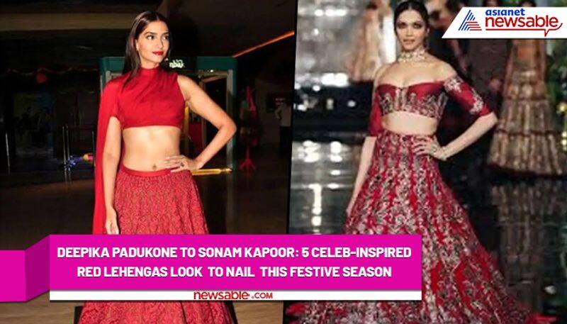 Deepika Padukone to Sonam Kapoor: 5 celeb-inspired red lehengas look  to nail  this festive season - syt