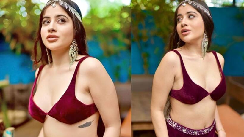 Urfi Javed wears black bra to wish fans on Diwali, gets trolled by social media users (Pictures Inside)