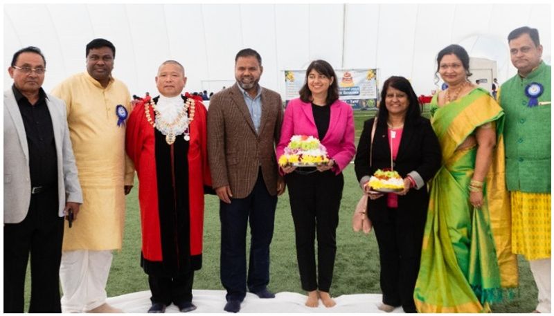 telangana NRI forum organised grand bathukamma event in london