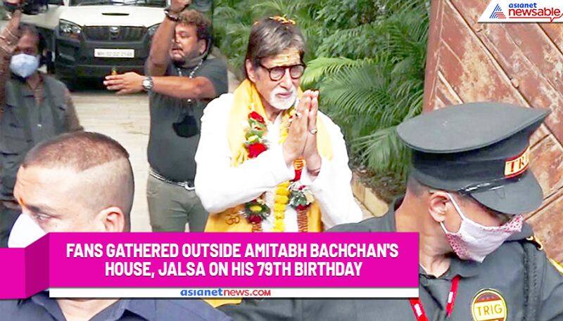 Watch Amitabh Bachchan 'meets and greets' fans outside Jalsa on his 79th birthday RCB