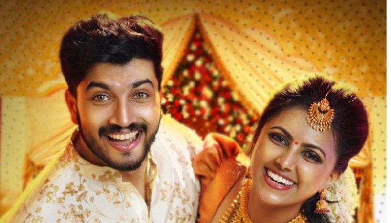 Jeeva and Srividya with the Just Married Things web series