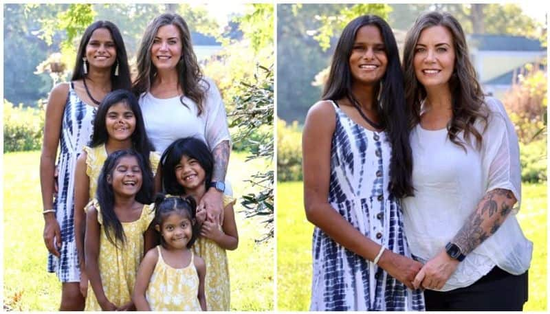 US woman adopts five girls from India