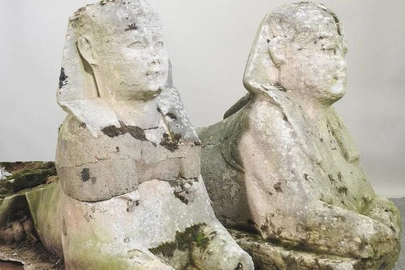 Stone sphinx statues auctioned for two crore