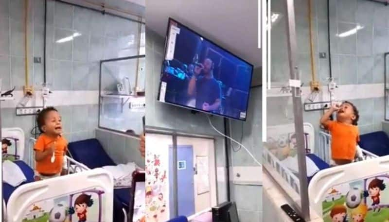 Toddler Sings Standing on Hospital Bed viral video