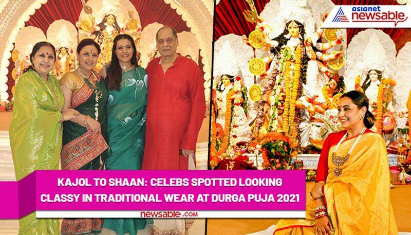 Kajol to Shaan: Celebs spotted looking classy in traditional wear at Durga Puja 2021