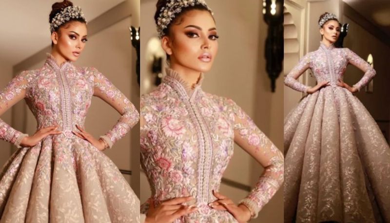 Urvashi Rautela Walks the Ramp  in rs 40 lakh Ball Gown