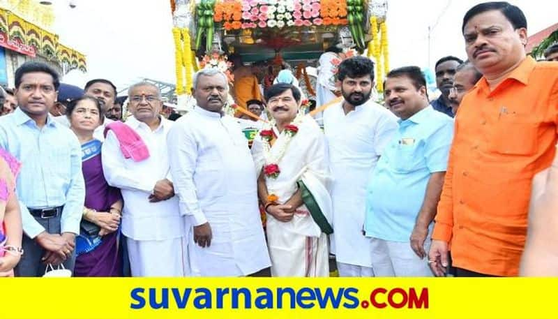 Minister ST Somashekhar Inauguration of Chamundeshwari Devi Utsava in Mysuru grg