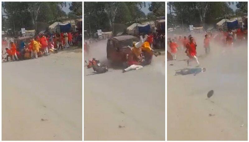 Car ploughs into procession in Chhattisgarh horrific moment captured on video