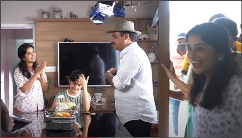 Sathyan Anthikads film crew welcomes Meera Jasmine location video