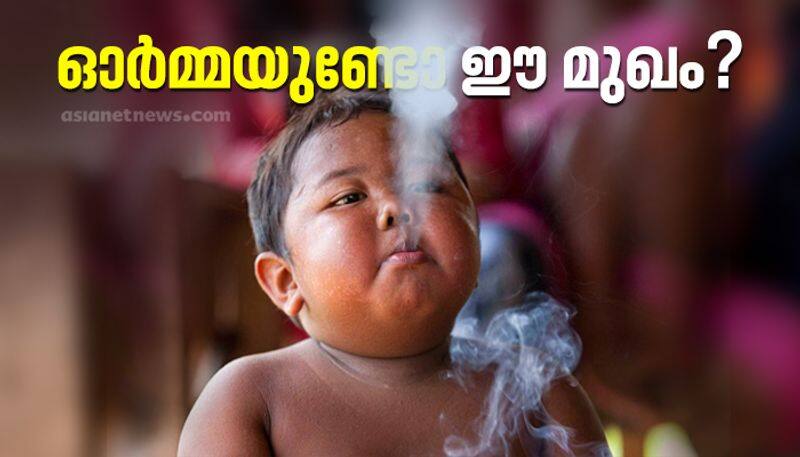 Chain smoking Indonesian baby now aged nine kicks his habit