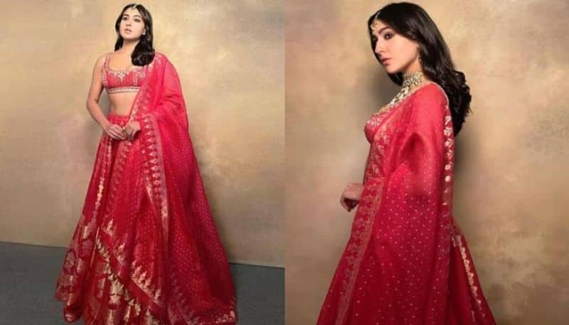 Sara Ali Khan in 1 lakh pink lehenga