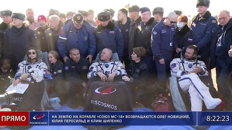 Russian actress and director back on Earth after shooting first movie in space-dnm