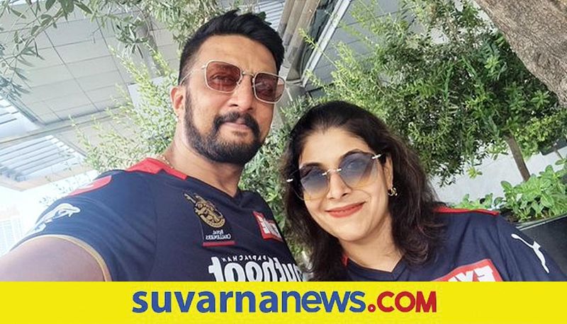 Kannada Actor Kiccha Sudeep celebrates 20th wedding anniversary shares selfie with wife