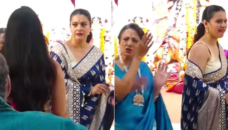 Kajol says 'shut up' to Tanishaa Mukerji in public as they argue at Durga Puja pandal (Watch) RCB