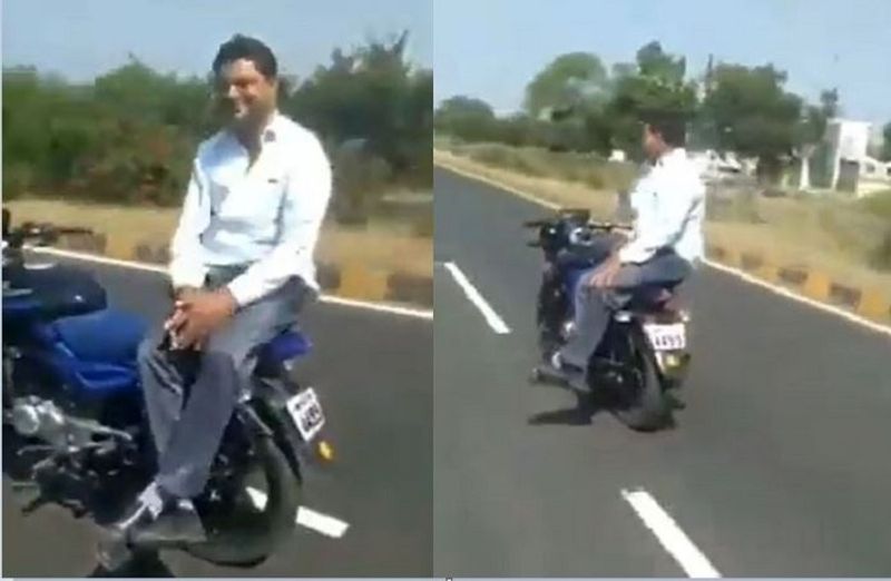 Anand Mahindra Shares Tesla competitor driver less Indian motorcycle viral video ckm