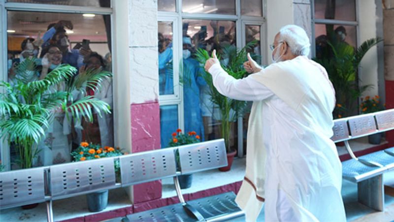 PM Visits Delhi Hospital As India Achieves 100 Crore Covid Vaccination Mark pod