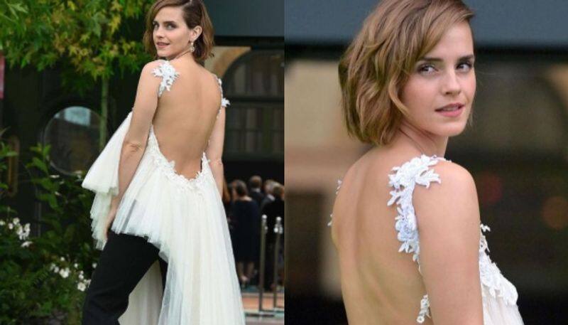 Emma Watson wore an upcycled wedding dress for Earthshot Prize Awards