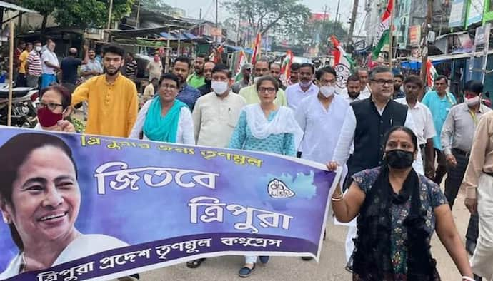 TMC: ত্রিপুরায় প্রচারে গিয়ে আক্রান্ত তৃণমূল সাংসদ, বিপ্লব দেবকে কটাক্ষ সুস্মিতা দেবের