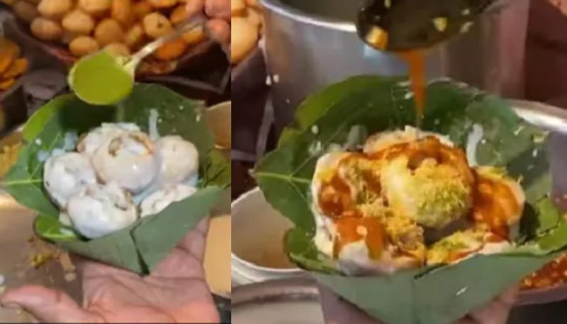 Gol Gappa In A Leaf video viral