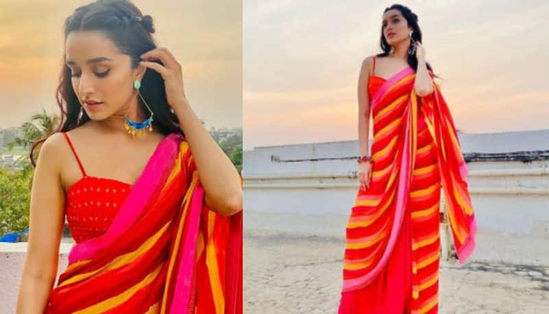 Shraddha Kapoor in colourful saree looks as bright as the rainbow