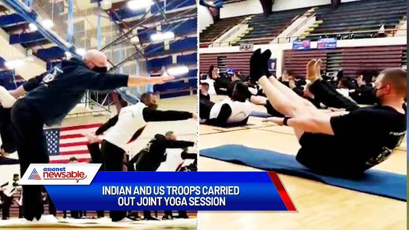 Yudh Abhyas 2021 Indian and US troops carried out joint yoga session