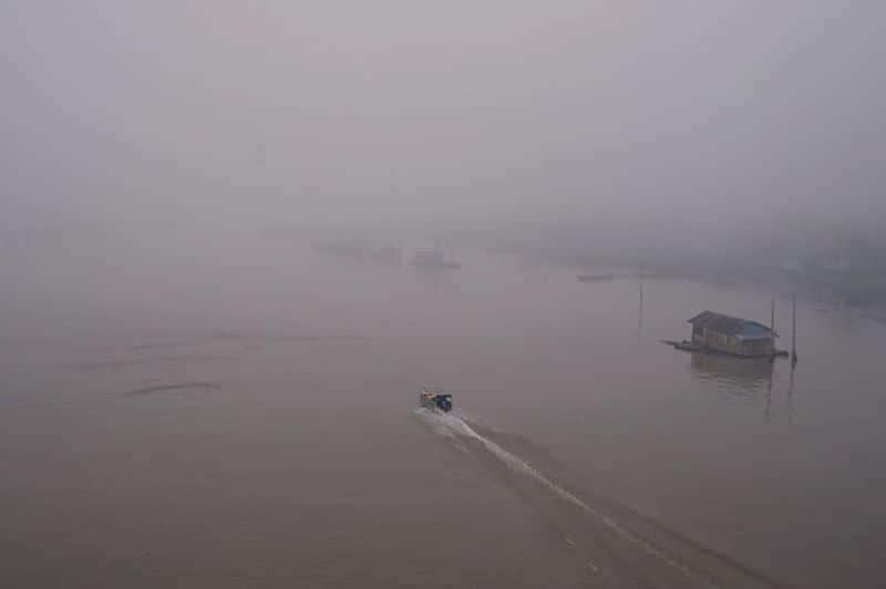 Bibinagar-pochampally  low level Bridge  Closed due to heavy floods of Musi River lns