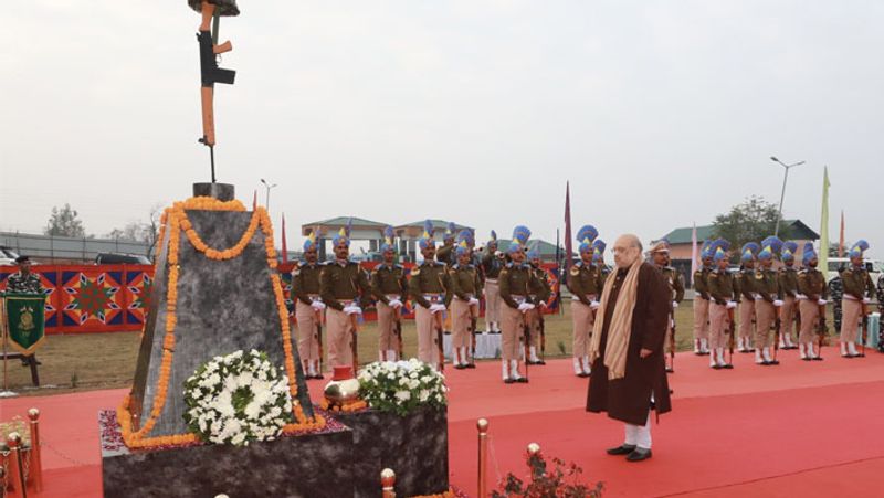 Amit Shah spends night at CRPF camp in Pulwama pays tribute to jawans killed in 2019 terror attack pod